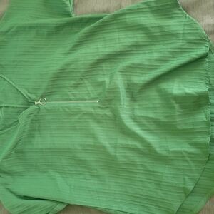 SHEIN Green Zip-Up Top